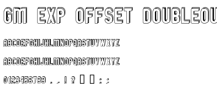 GM Exp Offset Doubleoutline font